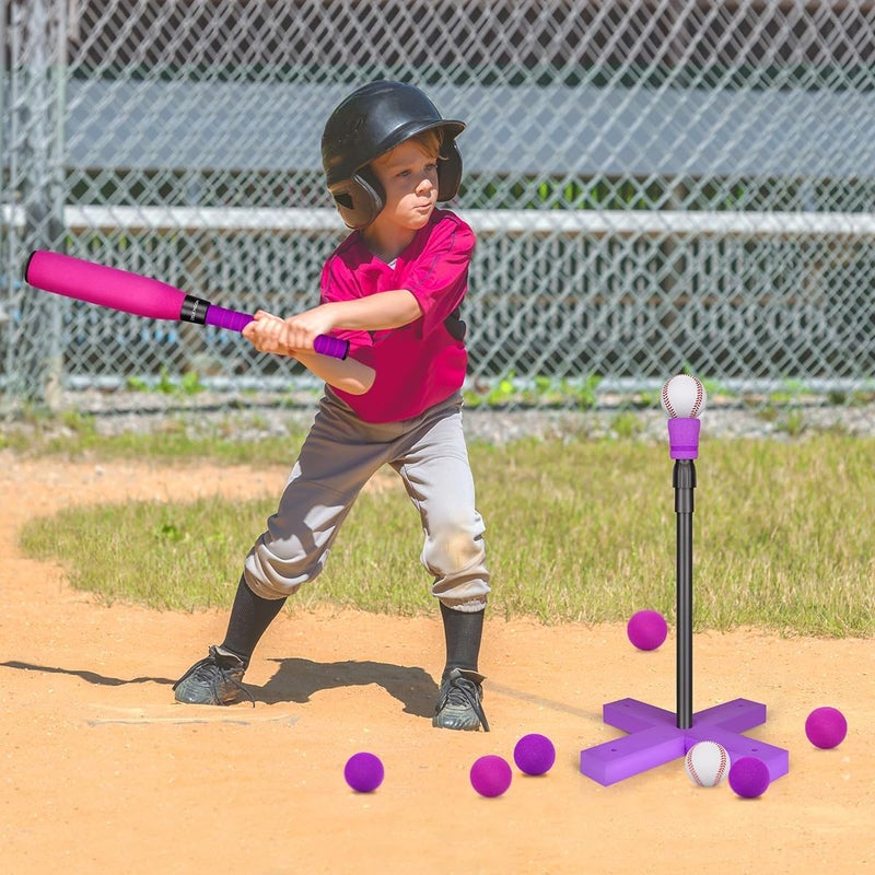 CELEMOON Adjustable TEE Foam T Ball Sets for Kids 3-5 Baseball Softball Bat Set Teeball Batting, 8 Balls Included for Toddlers Boys Girls Gift 3-5 5-8 Years Indoor Outdoor Sport Playing Toys - Image 5